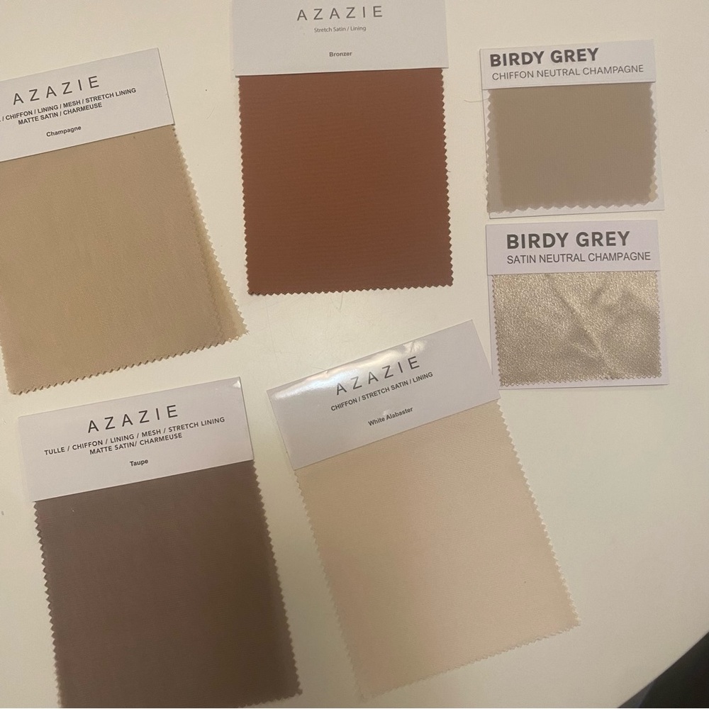 Azazie Birdy Grey Bridesmaid Color Swatches